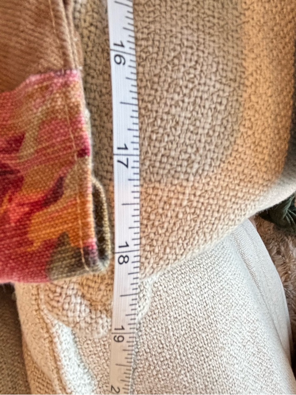 Reformation Tan Cargo Pants with Red Side Panels 107 - Picture 6 of 7